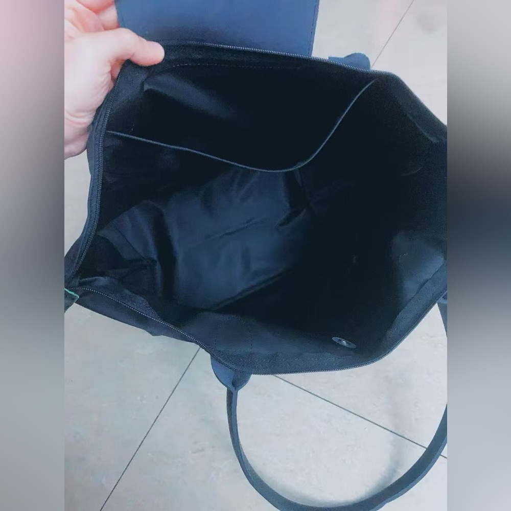 Longchamp  large tote bag black color universal‎ style versatile shoulder Purse - Picture 11 of 15